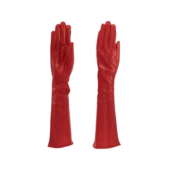 long gloves red