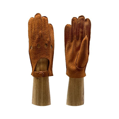 men's capybara driving gloves tobacco