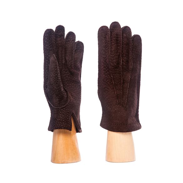 men's capybara gloves brown
