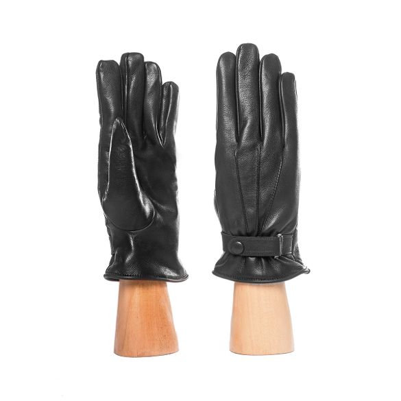 men's classic leather gloves black