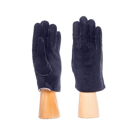 men's sheepskin gloves blue