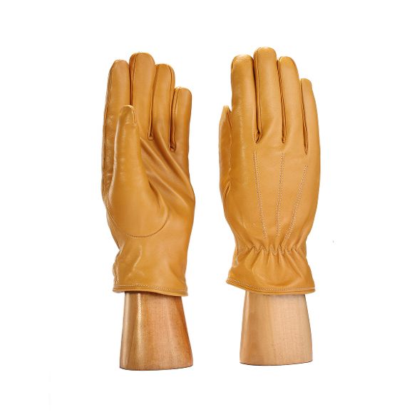 men's leather gloves yellow