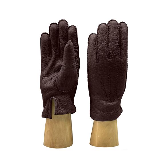 men's peccary gloves tan