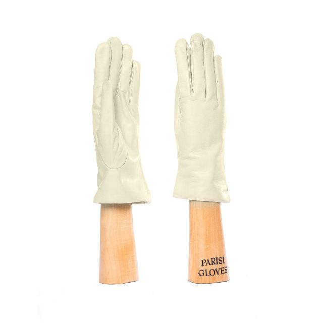 women's classic leather gloves beige
