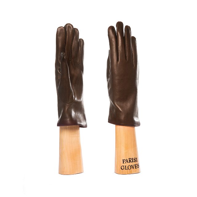 women's classic leather gloves chocolate brown