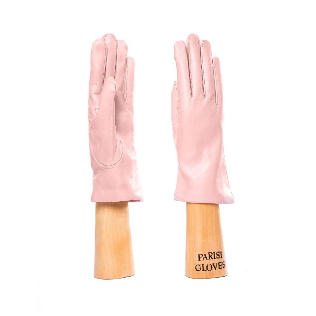 women's classic leather gloves pink