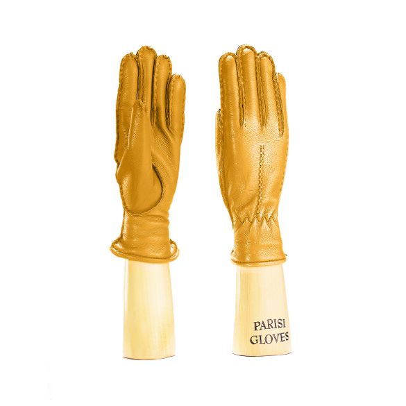 women's deerskin gloves yellow