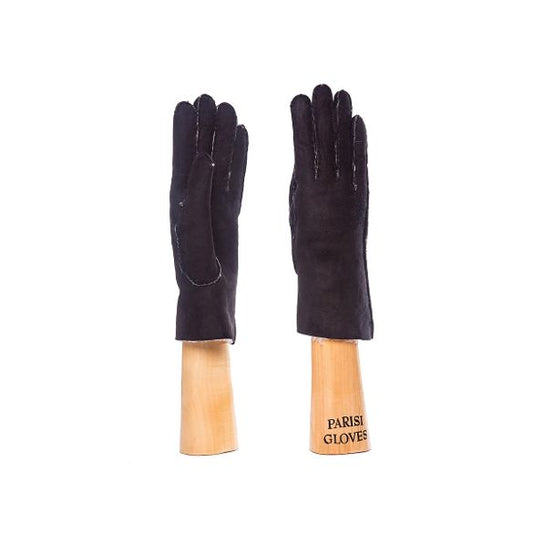 women's sheepskin gloves black