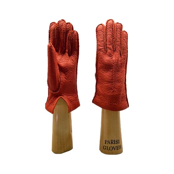 women's peccary gloves orange
