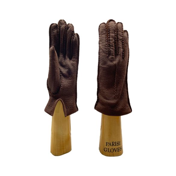 women's peccary gloves tan