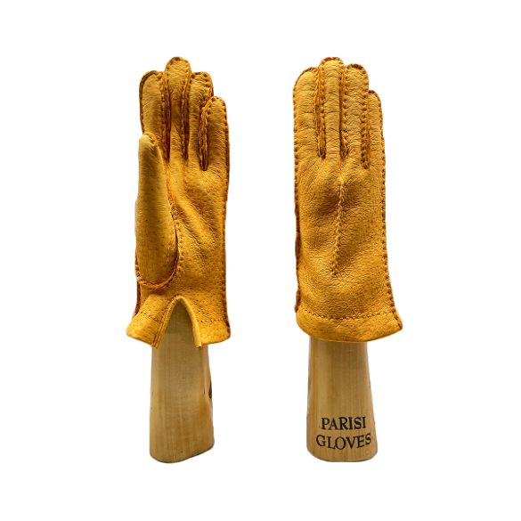 women's peccary gloves yellow